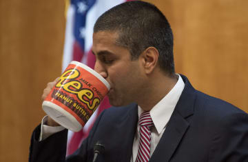 Federal Communications Commission Chairman Ajit Pai at today's vote.