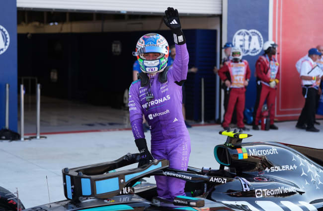 Mercedes driver Kimi Antonelli at he Miami Grand Prix.