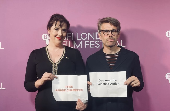 'Worth the risk': Irish director uses London premiere to voice support for Palestine Action