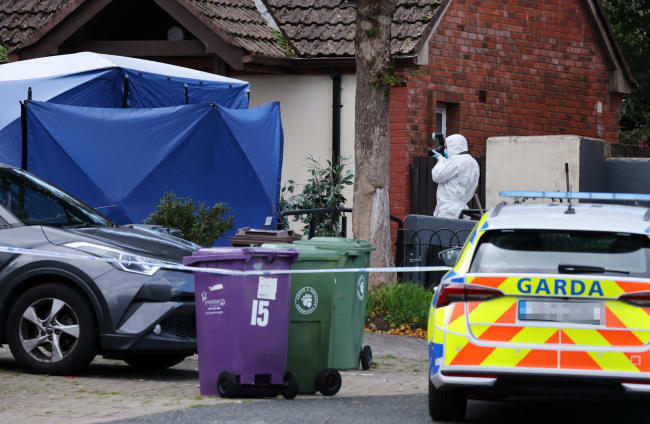 Forensic teams at the scene