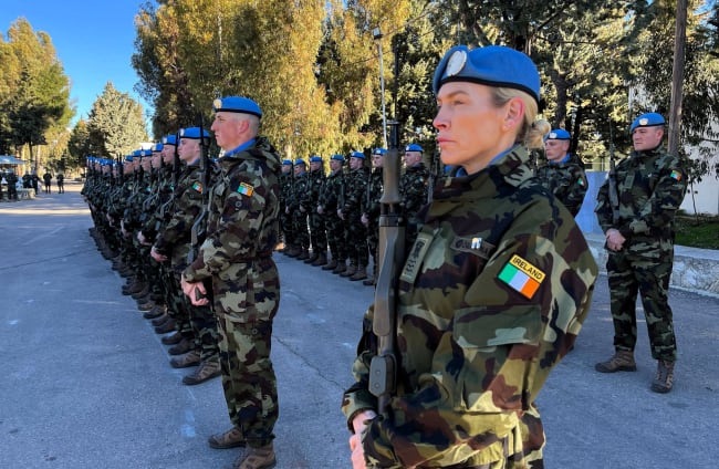 Irish Defence Forces peacekeepers in Camp Faouar, in The Golan Heights.