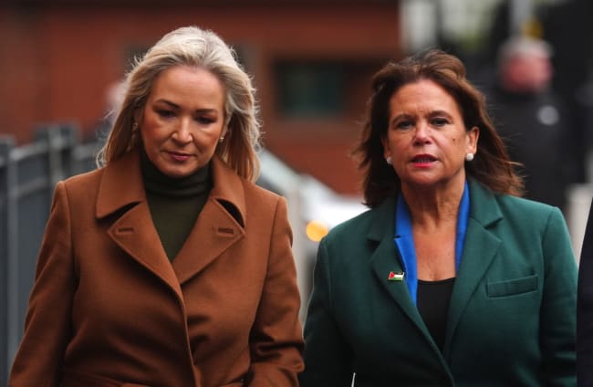 Michelle O'Neill and Mary Lou McDonald arrived this afternoon.